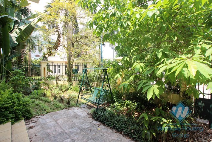 Block D, House with nice garden for rent in Ciputra, Tay Ho, Ha Noi